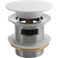 Polysan Vaňová výpusť 6/4", click-clack, rockstone, biela mat 72195