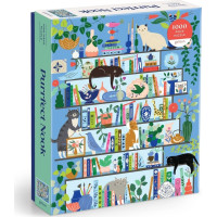 Galison Puzzle Mačacia knižnica 1000 dielikov