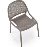 Jedálenská plastová stolička ZOEY - khaki