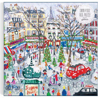Galison Fóliové puzzle Michael Storrings Vianočný Paríž 1000 dielikov