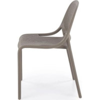 Jedálenská plastová stolička ZOEY - khaki