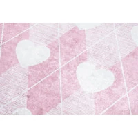 Detský koberček EMMA - Srdiečka - ružový