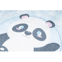 Detský koberec EMMA - Medvedík panda - modrý