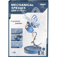 RoboTime 3D mechanická skladačka Modrý motýľ