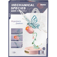 RoboTime 3D mechanická skladačka Ružový motýľ
