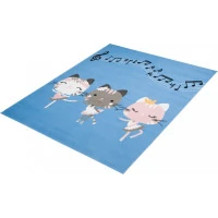 Detský koberec JOLLY Blue - Spievajúce mačičky