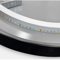 Okrúhle zrkadlo IDEAL BLACK 60 cm - s LED podsvietením a vyhrievaním