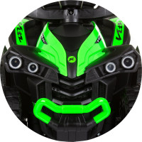 CHIPOLINO Odrážadlo so strieškou a vodiacou tyčou ATV Green