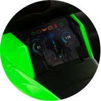 CHIPOLINO Odrážadlo so strieškou a vodiacou tyčou ATV Green