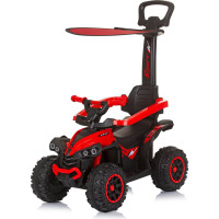 CHIPOLINO Odrážadlo so strieškou a vodiacou tyčou ATV Red