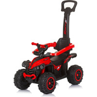 CHIPOLINO Odrážadlo so strieškou a vodiacou tyčou ATV Red
