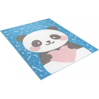 Detský koberček JOLLY Blue - Panda so srdiečkom