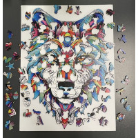 Drevené puzzle - Vlk
