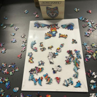Drevené puzzle - Vlk