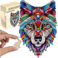 Drevené puzzle - Vlk