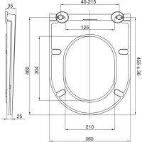WC kombi, vyvýšené, vario odpad, kapotované, Smart Flush RIMLESS, keramické vr. sedátka