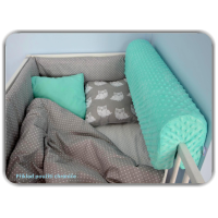 Chránič na detskú posteľ MINKY 120 cm - biely