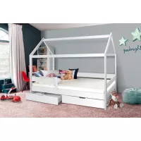 Detská Domčekové posteľ KIDS - biela 200x90 cm