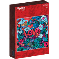 ALIPSON Štvorcové puzzle Láska 1000 dielikov