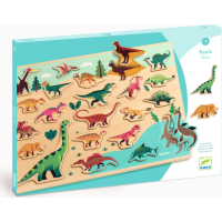 DJECO Drevená vkladačka Dino