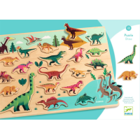 DJECO Drevená vkladačka Dino