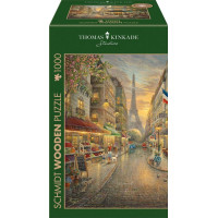 SCHMIDT Drevené puzzle Parížska kaviareň 1000 dielikov