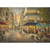 SCHMIDT Drevené puzzle Parížska kaviareň 1000 dielikov