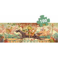 DJECO Panoramatické puzzle Wonderful ride 100 dielikov