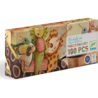 DJECO Panoramatické puzzle Wonderful ride 100 dielikov