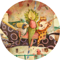 DJECO Panoramatické puzzle Wonderful ride 100 dielikov