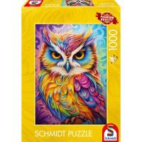 SCHMIDT Puzzle Farebná sova 1000 dielikov