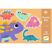 DJECO Puzzle Duo Dinosaury 10x2 dieliky