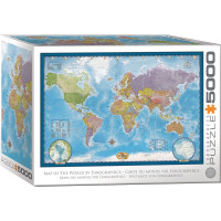 EUROGRAPHICS Puzzle Mapa sveta 5000 dielikov