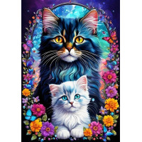 ALIPSON Puzzle Materská láska: Mačky 1000 dielikov