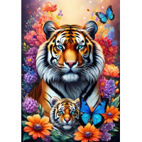 ALIPSON Puzzle Materská láska: Tigre 1000 dielikov