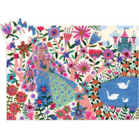 DJECO Puzzle Princezná a páv 36 dielikov