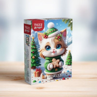 YAZZ Puzzle Roztomilé vianočné mačiatko 1000 dielikov