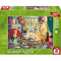 SCHMIDT Puzzle Skladanie s mačkou 1000 dielikov