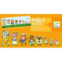 DJECO Puzzle Veľkí a malí na farme 16 dielikov