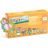 DJECO Puzzle Veľkí a malí na farme 16 dielikov