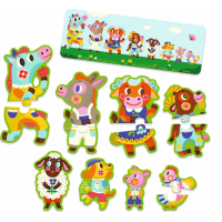 DJECO Puzzle Veľkí a malí na farme 16 dielikov