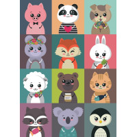 YAZZ Puzzle Veselé zvieratká 1000 dielikov