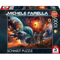 SCHMIDT Puzzle Vesmírnej farby: Putovanie kozmom 1000 dielikov