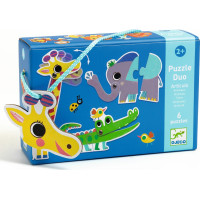 DJECO Puzzle Duo Zvieratká 6x2 dieliky