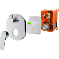 Sprchová podomietková batéria s prepínačom, Zuna, Mbox, kryt, chróm