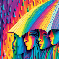 YAZZ Štvorcové puzzle Dúha 1023 dielikov