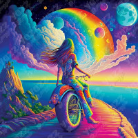YAZZ Štvorcové puzzle Dúhová jazda 1023 dielikov YAZZ Štvorcové puzzle Dúhová jazda 1023 dielikov