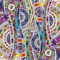 YAZZ Štvorcové puzzle Geometrická mandala 1023 dielikov