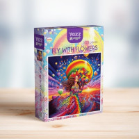 YAZZ Štvorcové puzzle Lietať s kvetinami 1023 dielikov