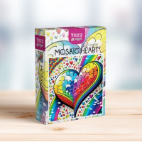 YAZZ Štvorcové puzzle Mozaikové srdce 1023 dielikov